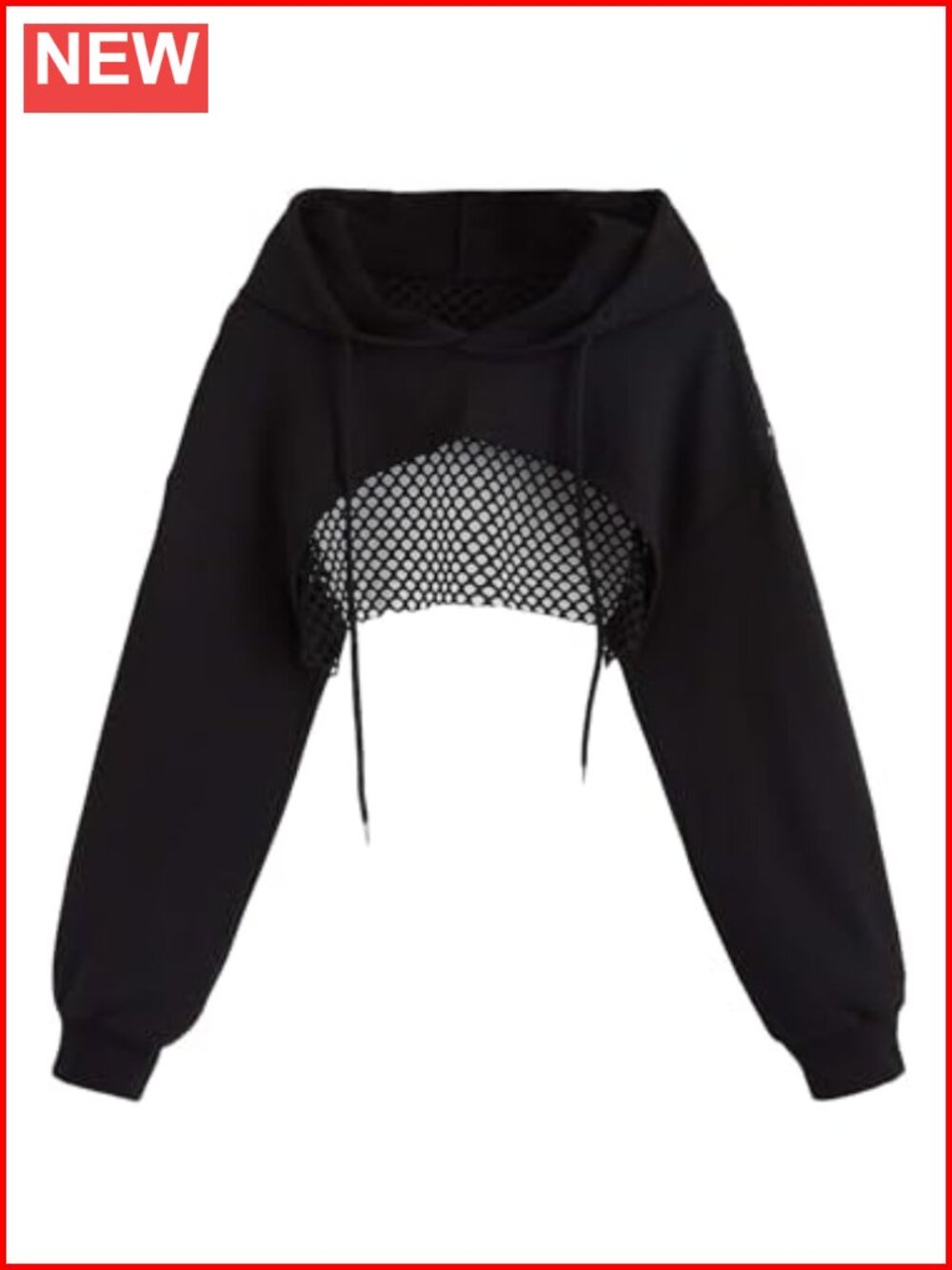 Women's Cropped Hoodie Pullover Sweatshirt Drop Shoulder Long Sleeve Crop Top